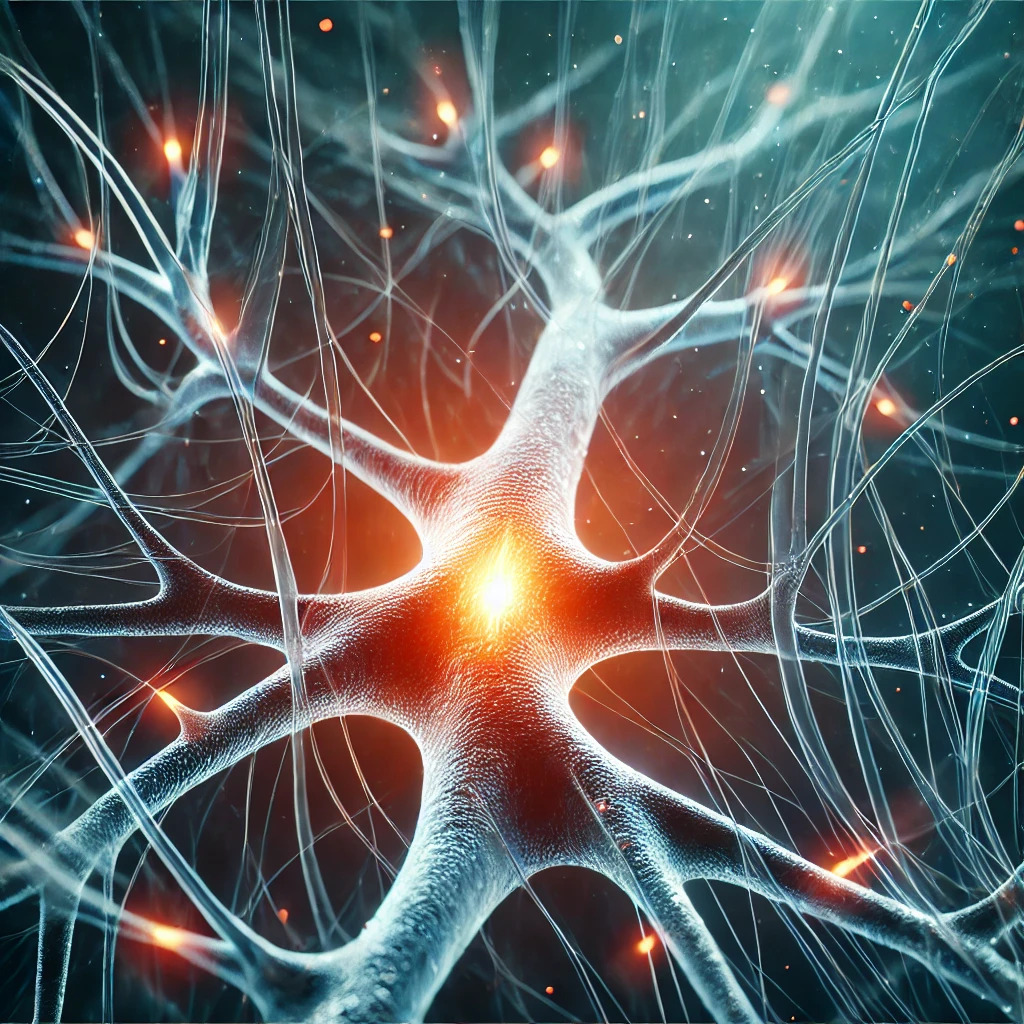 A scientific and clean representation of pain nerve cells